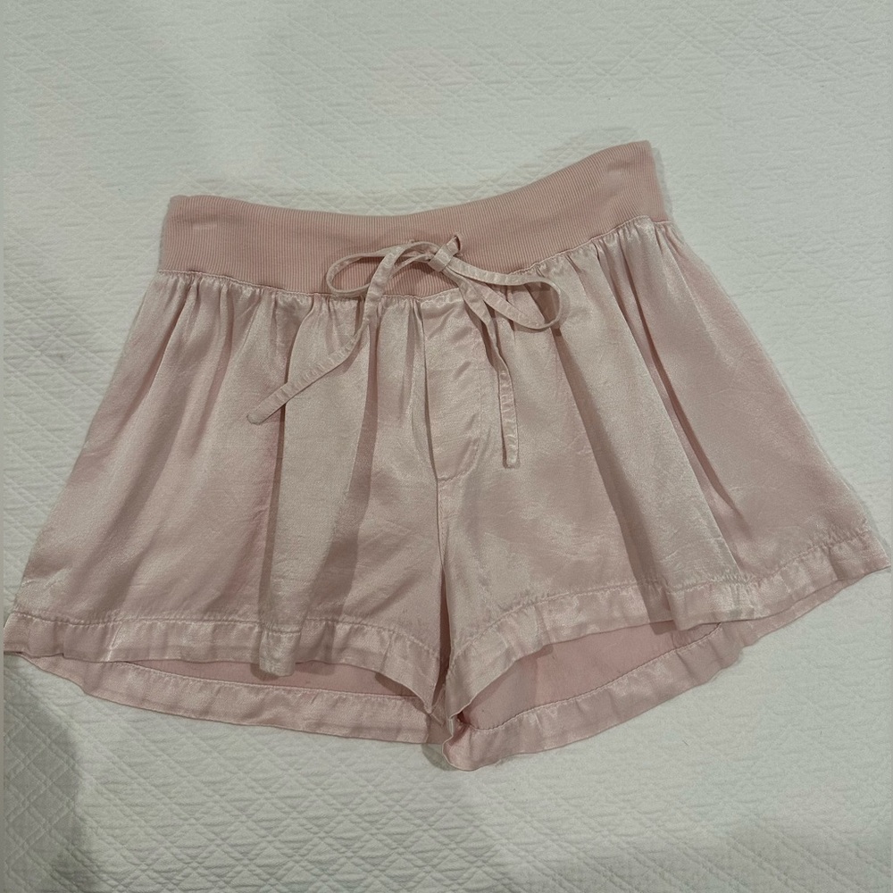 PJ Harlow Blush Pink Satin-look Lounge Shorts size S